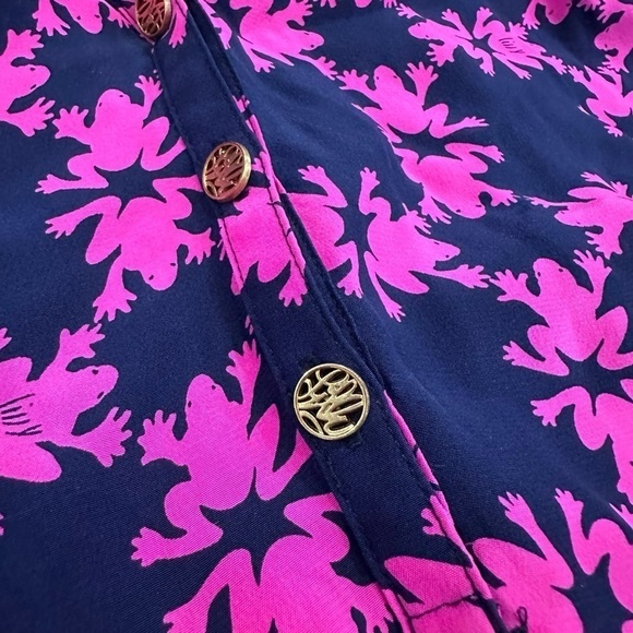 Lilly Pulitzer Elsa top Get Hoppy silk - Picture 4 of 8